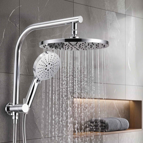 Cefito High-Pressure Shower Heads with Anti-burst 1.5m Hose & 304 S.S Rail, Ideal for Bathroom Upgrades and Pet Washing, 10 Inch Rain & 3-Function Combo In Australia - Darrahopens
