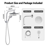 Cefito High-Pressure Shower Heads with Anti-burst 1.5m Hose & 304 S.S Rail, Ideal for Bathroom Upgrades and Pet Washing, 10 Inch Rain & 3-Function Combo In Australia - Darrahopens
