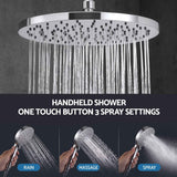Cefito High-Pressure Shower Heads with Anti-burst 1.5m Hose & 304 S.S Rail, Ideal for Bathroom Upgrades and Pet Washing, 10 Inch Rain & 3-Function Combo In Australia - Darrahopens