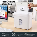 DEVANTI 8L Small Tabletop Paper Shredder 4 Sheet P4 Cross Cut Home Office In Australia - Darrahopens