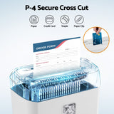 DEVANTI 8L Small Tabletop Paper Shredder 4 Sheet P4 Cross Cut Home Office In Australia - Darrahopens