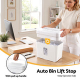 DEVANTI 8L Small Tabletop Paper Shredder 4 Sheet P4 Cross Cut Home Office