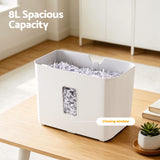 DEVANTI 8L Small Tabletop Paper Shredder 4 Sheet P4 Cross Cut Home Office