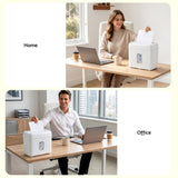 DEVANTI 8L Small Tabletop Paper Shredder 4 Sheet P4 Cross Cut Home Office