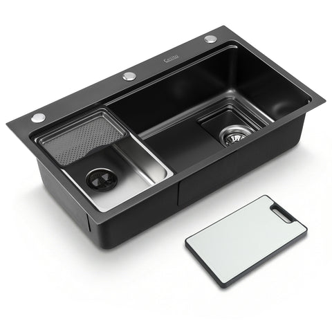 Cefito Kitchen Sink 304 Stainless Steel Bar Sink Millet Grain Water Basin Sink