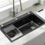 Cefito Kitchen Sink 304 Stainless Steel Bar Sink Millet Grain Water Basin Sink