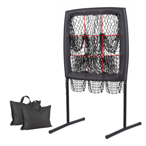 Everfit Baseball Pitching Net Training Target Softball Practice 9 Hole Black In Australia - Darrahopens