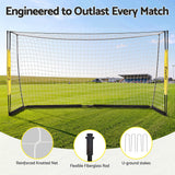 Everfit Portable Soccer Goal Net Fibreglass Polyester 12x6ft