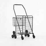 Emajin Shopping Trolley Cart Folding Aluminium Utility Cart Black