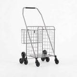 Emajin Shopping Trolley Cart Folding Aluminium Utility Cart Silver