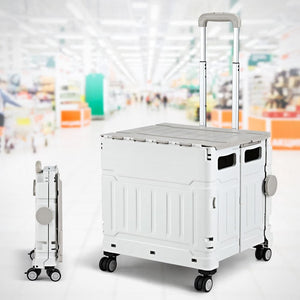 Emajin Shopping Trolley Cart 75L Foldable White