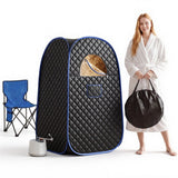 Devanti Portable Steam Sauna Tent 1-Min PoP Up 1000W 2L Steamer Home SPA Timer In Australia - Darrahopens