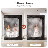 Devanti Portable Steam Sauna Tent 2 Person 1000W 3L Steamer Home SPA 60Min Timer