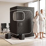 Devanti Portable Steam Sauna Tent 2 Person 1000W 3L Steamer Home SPA 60Min Timer