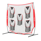 Everfit 1.8m Football Training Net 5 Target Portable Soccer Goal Nets Rebounder