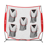 Everfit 1.8m Football Training Net 5 Target Portable Soccer Goal Nets Rebounder