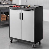 Giantz Rolling Tool Cabinet Heavy-Duty Storage Cabinet Adjustable Shelf Black and Grey In Australia - Darrahopens