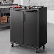 Giantz Rolling Tool Cabinet Heavy-Duty Storage Cabinet Adjustable Shelf Black In Australia - Darrahopens