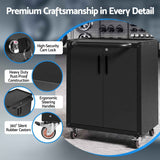 Giantz Rolling Tool Cabinet Heavy-Duty Storage Cabinet Adjustable Shelf Black In Australia - Darrahopens