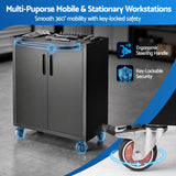 Giantz Rolling Tool Cabinet Heavy-Duty Storage Cabinet Adjustable Shelf Black In Australia - Darrahopens