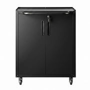 Giantz Rolling Tool Cabinet Heavy-Duty Storage Cabinet Adjustable Shelf Black