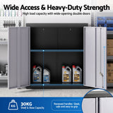 Giantz Steel Tool Cabinet Wall Mount Adjustable Shelf Garage Storage Lockable Black Grey In Australia - Darrahopens