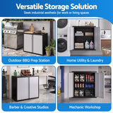 Giantz Steel Tool Cabinet Wall Mount Adjustable Shelf Garage Storage Lockable Black Grey In Australia - Darrahopens