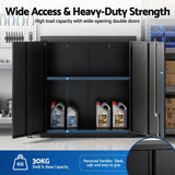 Giantz Steel Tool Cabinet Wall Mount Adjustable Shelf Garage Storage Lockable Black In Australia - Darrahopens