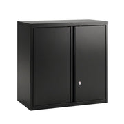 Giantz Steel Tool Cabinet Wall Mount Adjustable Shelf Garage Storage Lockable Black