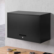 Giantz Wall Mount Steel Tool Cabinet Garage Storage Box Lockable Overhead Shelf Black In Australia - Darrahopens