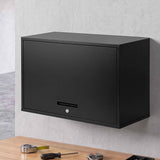 Giantz Wall Mount Steel Tool Cabinet Garage Storage Box Lockable Overhead Shelf Black In Australia - Darrahopens