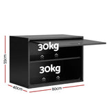 Giantz Wall Mount Steel Tool Cabinet Garage Storage Box Lockable Overhead Shelf Black In Australia - Darrahopens