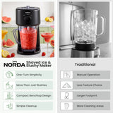 NORDA 1.1L Slushie Machine Shaved Ice Maker 3 Texture Levels Black