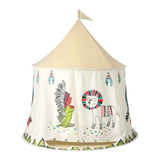 Keezi Kids Play Tent Playhouse Castle with Window Flag Carry Bag 115cmx115cm
