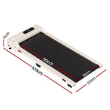 Everfit 3 in 1 Walking Pad Treadmill 12% Incline Under Desk Treadmills for Home Gym With 38cm Wide Belt Beige