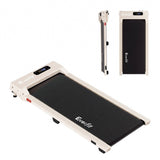 Everfit 3 in 1 Walking Pad Treadmill 12% Incline Under Desk Treadmills for Home Gym With 38cm Wide Belt Beige