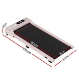 Everfit 3 in 1 Walking Pad Treadmill 12% Incline Under Desk Treadmills for Home Gym With 38cm Wide Belt Pink