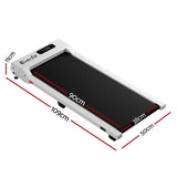 Everfit 3 in 1 Walking Pad Treadmill 12% Incline Under Desk Treadmills for Home Gym With 38cm Wide Belt White