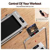 Everfit 3 in 1 Walking Pad Treadmill 12% Incline Under Desk Foldable for Home With 38cm Belt Silver