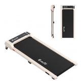 Everfit 3 in 1 Walking Pad Treadmill 12% Incline Under Desk Treadmills for Home Gym 40cmBelt Beige