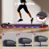 Everfit Treadmill Electric Walking Pad with Incline Under Desk Home Gym Black