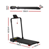 Everfit Treadmill Electric Walking Pad with Incline Foldable for Home Gym Black
