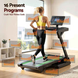 Everfit 500mm Wide Belt Treadmill 30% Auto Incline Foldable Treadmills for Home with LED Lights