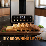Devanti 2-Slice Toaster, LED Display 3.5cm Wide Slots 6 Browning Levels In Australia - Darrahopens
