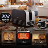 Devanti 2-Slice Toaster, LED Display 3.5cm Wide Slots 6 Browning Levels In Australia - Darrahopens