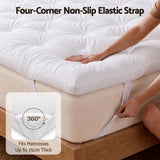 Giselle King Pillow Top Mattress Topper 1300GSM White Duck Feather For Old Bed Upgrade 5cm Thick