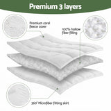 Giselle Bedding King Mattress Topper 5cm Coral Fleece