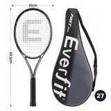 Everfit 27 Inch Tennis Racket Lightweight Racquet for Beginner Adult Players Black In Australia - Darrahopens