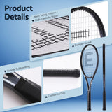Everfit 27 Inch Tennis Racket Lightweight Racquet for Beginner Adult Players Black