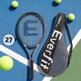 Everfit 27 Inch Tennis Racket Lightweight Racquet for Beginner Adult Players Black